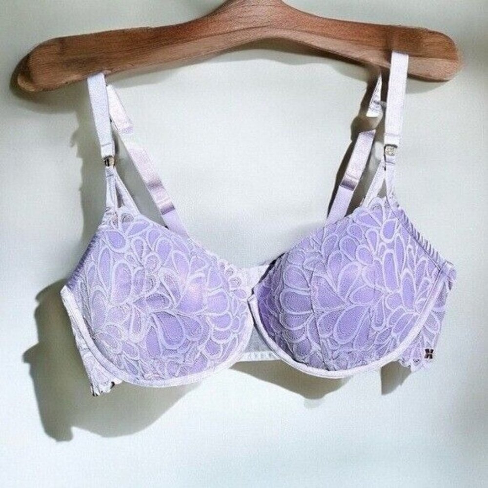 🌻Savage X Fenty Not Sorry Lightly Lined Lavender Lace Balconette Bra 42DDD
